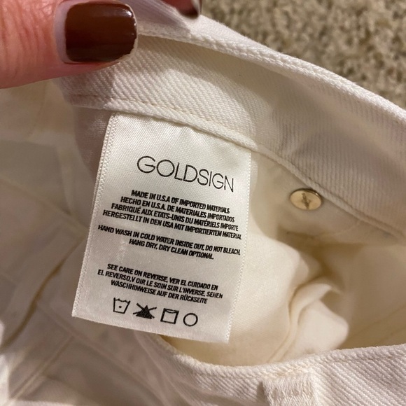 Goldsign Women’s Denim Button Down White Jean Skirt Size 27 - Picture 6 of 9